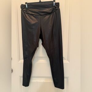 SHEIN Curve  Black  Leather Leggings 1XL